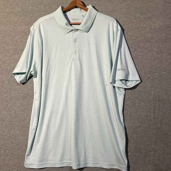Walter Hagen Other - Walter Hagen Essentials Polo Shirt Mens XL Teal Striped Short Sleeve Golf